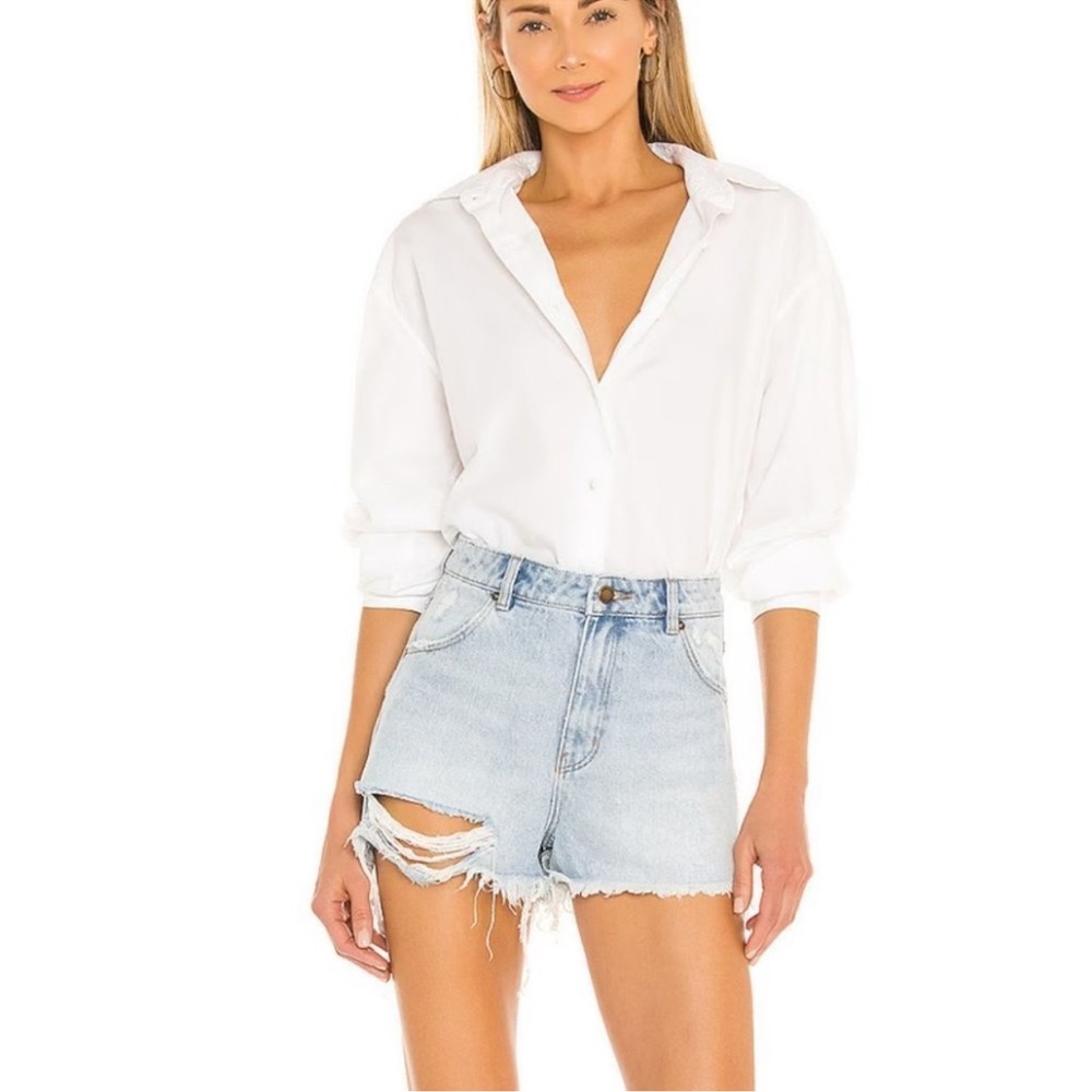 Rolla's X Sofia Richie Dusters Denim Shorts Size 27 in Layla Bleach - Picture 4 of 10